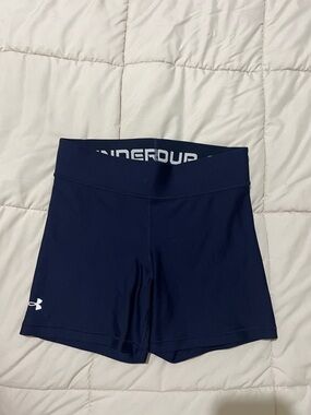 Under Armour Women's Navy Athletic Compression Bike Shorts